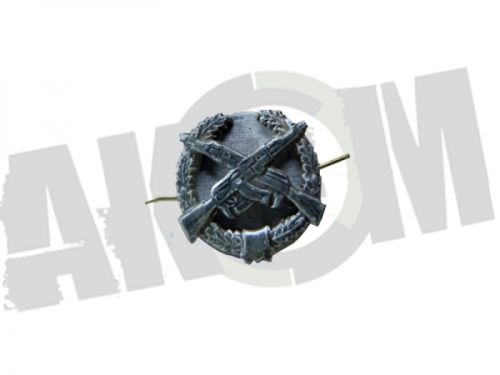 Знак-эмблема на ПЕТЛИЦУ "МОТОСТРЕЛКОВЫЕ ВОЙСКА" 90-е, серый ОРИГИНАЛ РФ
