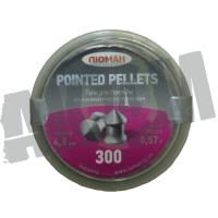 Пули Люман Pointed pellets (300 шт) острая головка, 0,57 гр 4,5 мм