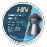 Пули пневматические H&N Baracuda Match, 5,5 мм, (200 шт)