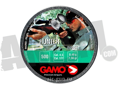 Пули пневматические GAMO Hunter, (0,49г) кал. 4,5 мм (500 шт)