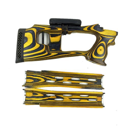 Комплект ТИГР (приклад и накладки) ЛАМИНАТ по типу СВД с подушкой, желтый
