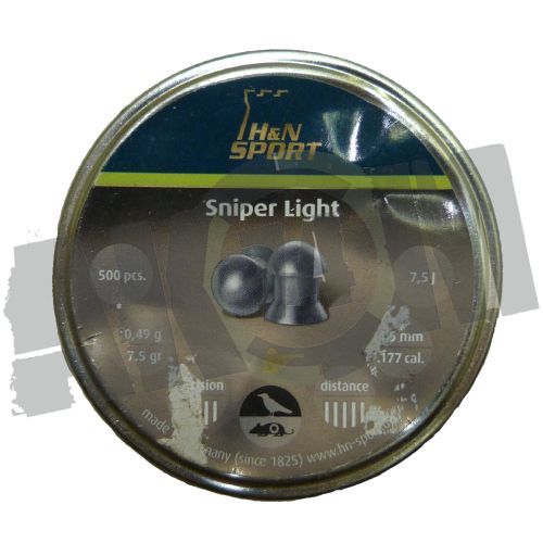 Пули пневматические H&N Sniper Light, 4,5 мм, 0,49 гр (500 шт)